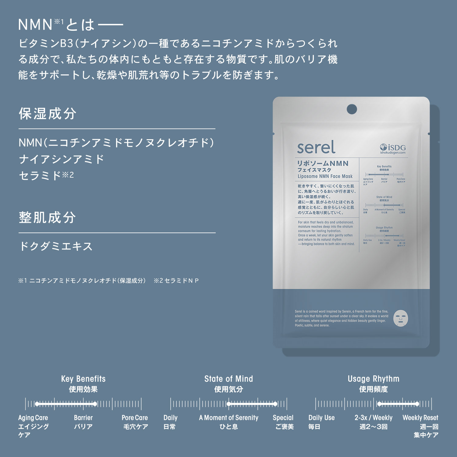 セレル リポソームNMNフェイスマスク / serel NMN フェイスマスク