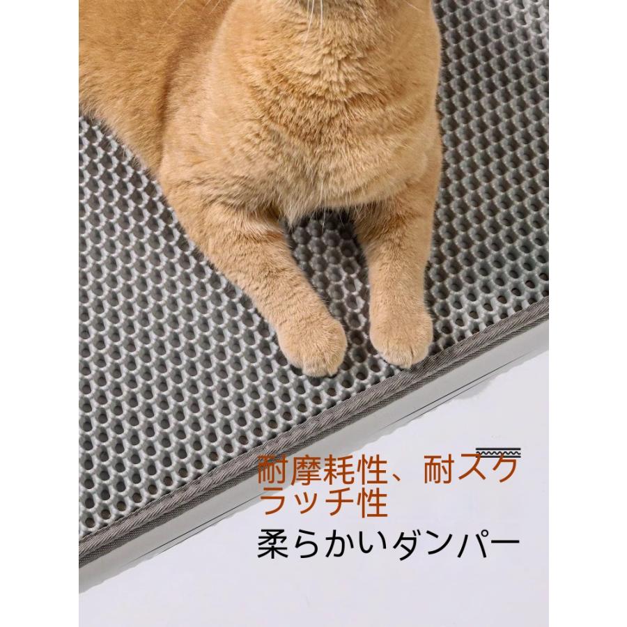 二重ろ過します猫砂 砂取りマット 猫 猫トイレ 砂飛び散り防止
