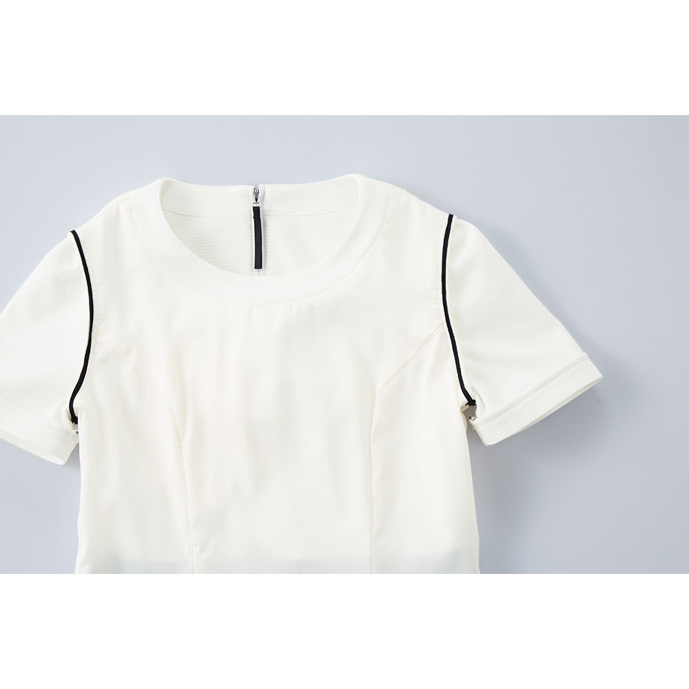 en joie アンジョア ワンピース 17号 19号 レディース ユニフォーム オフィス 制服 事務服 受付 コンパニオン かわいい クリニック joa-66552 宅配のみ_2