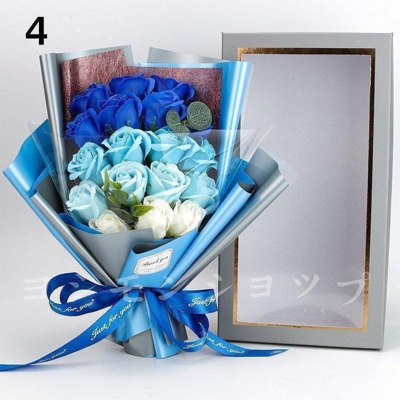 ソープフラワー花束花弁ブーケギフト石鹸のお花soapflowerボックス薔薇