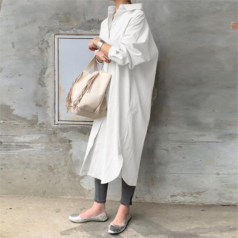 シャツワンピース レディース シャツ 長袖 ブラウス 体型カバー 秋服