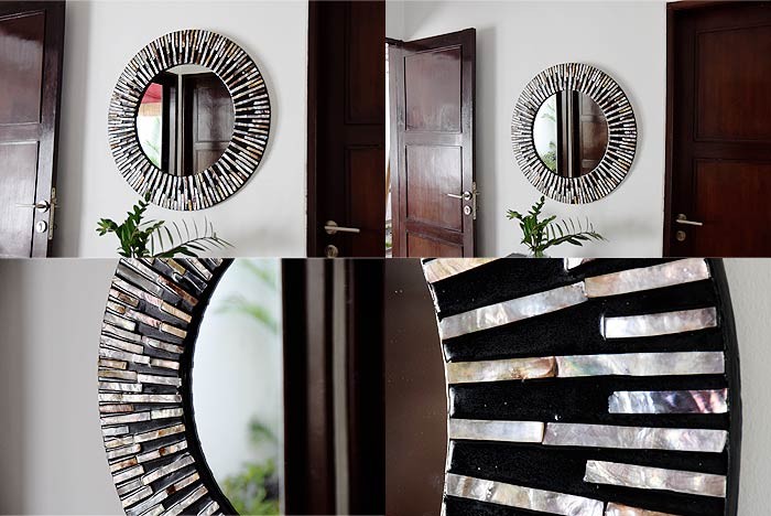 鏡 おしゃれミラー 壁掛け鏡 ラウンド ウォールミラー 丸型 洗面所