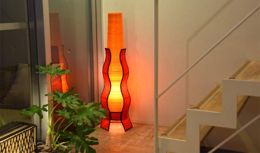LED電球付】アジアン照明 おしゃれ照明 フロアライト フロアスタンド