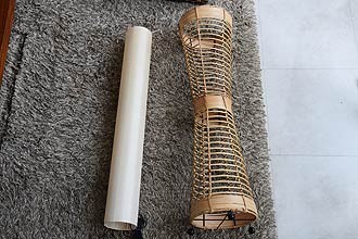 照明 アジアン。上品なラタンのフロアライト