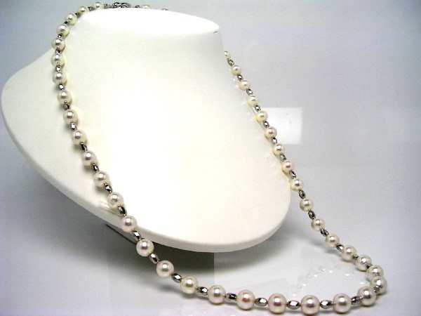 真珠 ネックレス パール アコヤ真珠 セミロング 真珠ネックレス