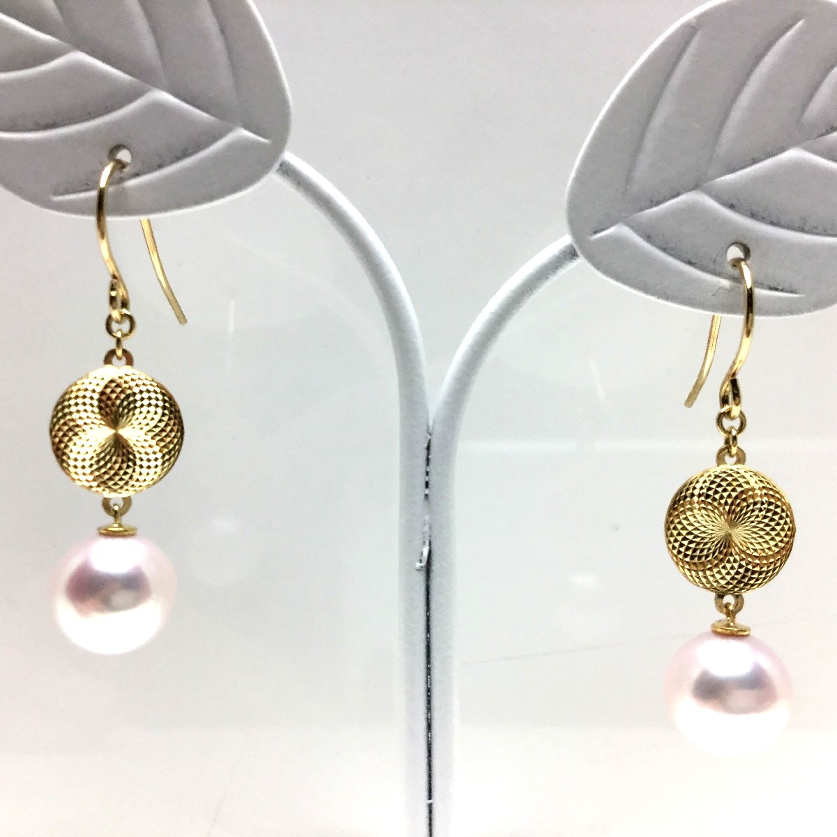 真珠 ピアス パール アコヤ真珠 フック 真珠ピアス パールピアス 7.7mm