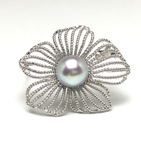 真珠 ブローチ パール アコヤ真珠 真珠ブローチ パールブローチ 9.75mm
