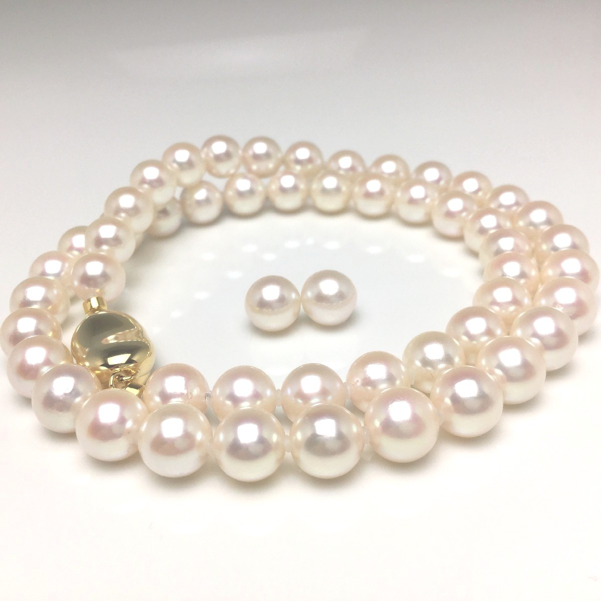 真珠 ネックレス パール アコヤ真珠 イヤリング or ピアス セット 真珠 