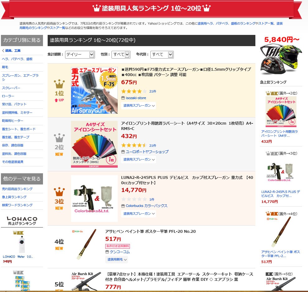 送料590円 F75重力式エアースプレーガン 口径1.5mmグリップタイプ 400cc 吹出量 パターン 調整 可能(エアーガン)｜売買されたオークション情報、yahooの商品情報をアーカイブ公開  - オークファン（aucfan.com）