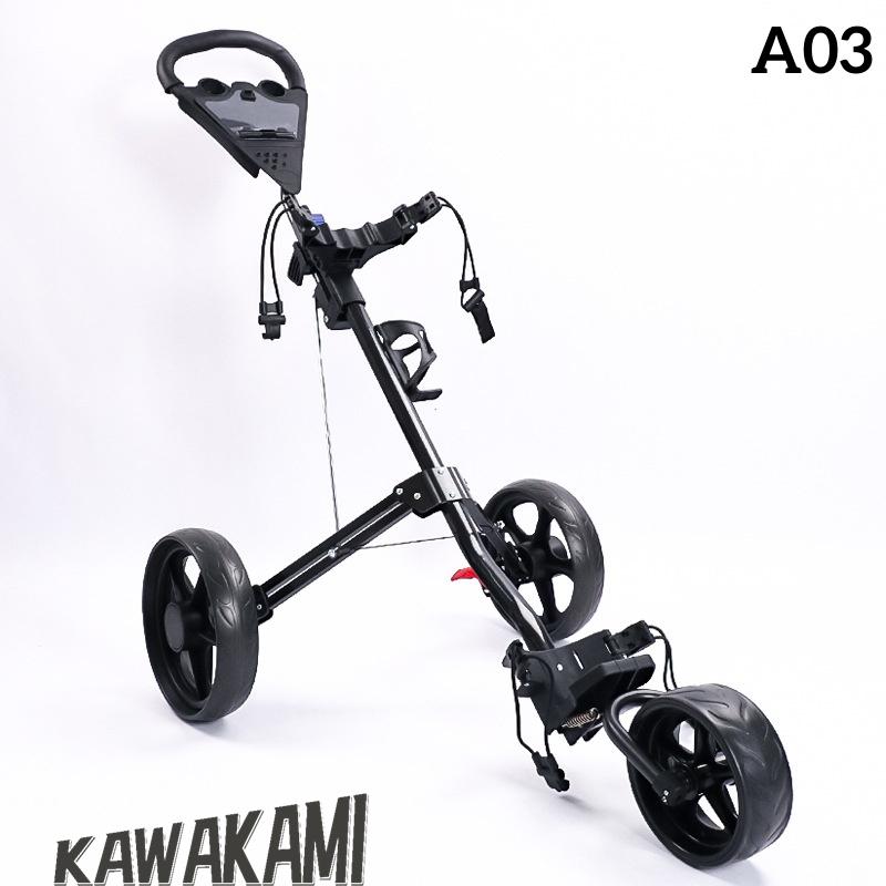 2023グリーンゴルフカートプッシュプルゴルフカート折り畳み式カート