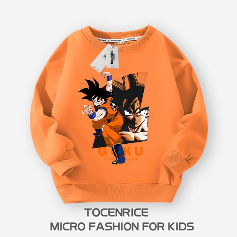 ドラゴンボール キャラクタープリント 袖ロゴ スウェットパーカー XL 5607 ドラゴンボールコラボ 超かめはめ波スウェットパーカー「孫悟空」 絡繰