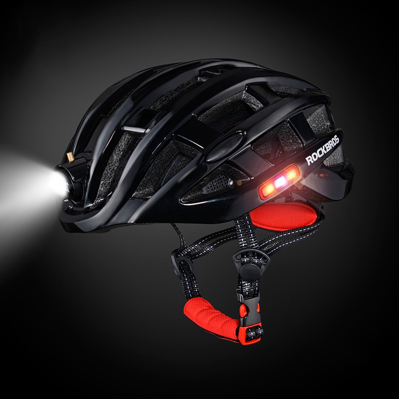 ヘルメット LED ライト付 49~59cm 自転車用 サイクリング 超軽量 多 