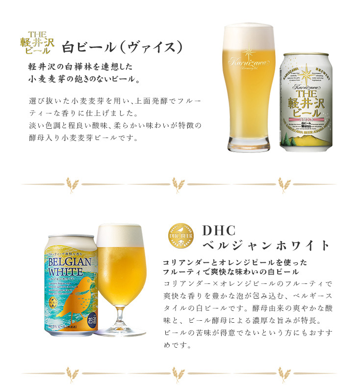 THE軽井沢ビールヴァイス、DHCビールベルジャンホワイト