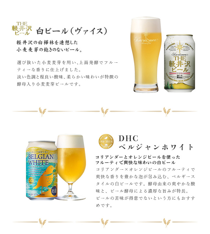 THE軽井沢ビールヴァイス、DHCビールベルジャンホワイト