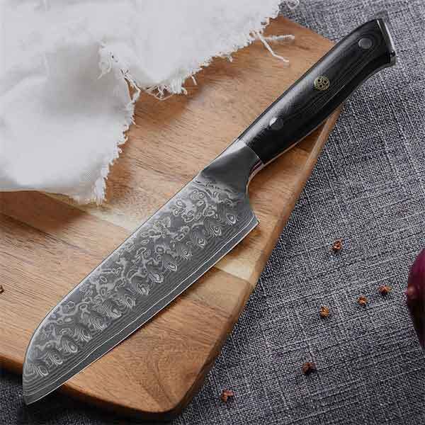 issiki 包丁 ダマスカス 三徳包丁 VG10 ISSIKI 17cm 送料無料 V金10号