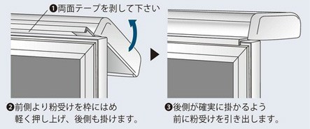 粉受けの取付方画像