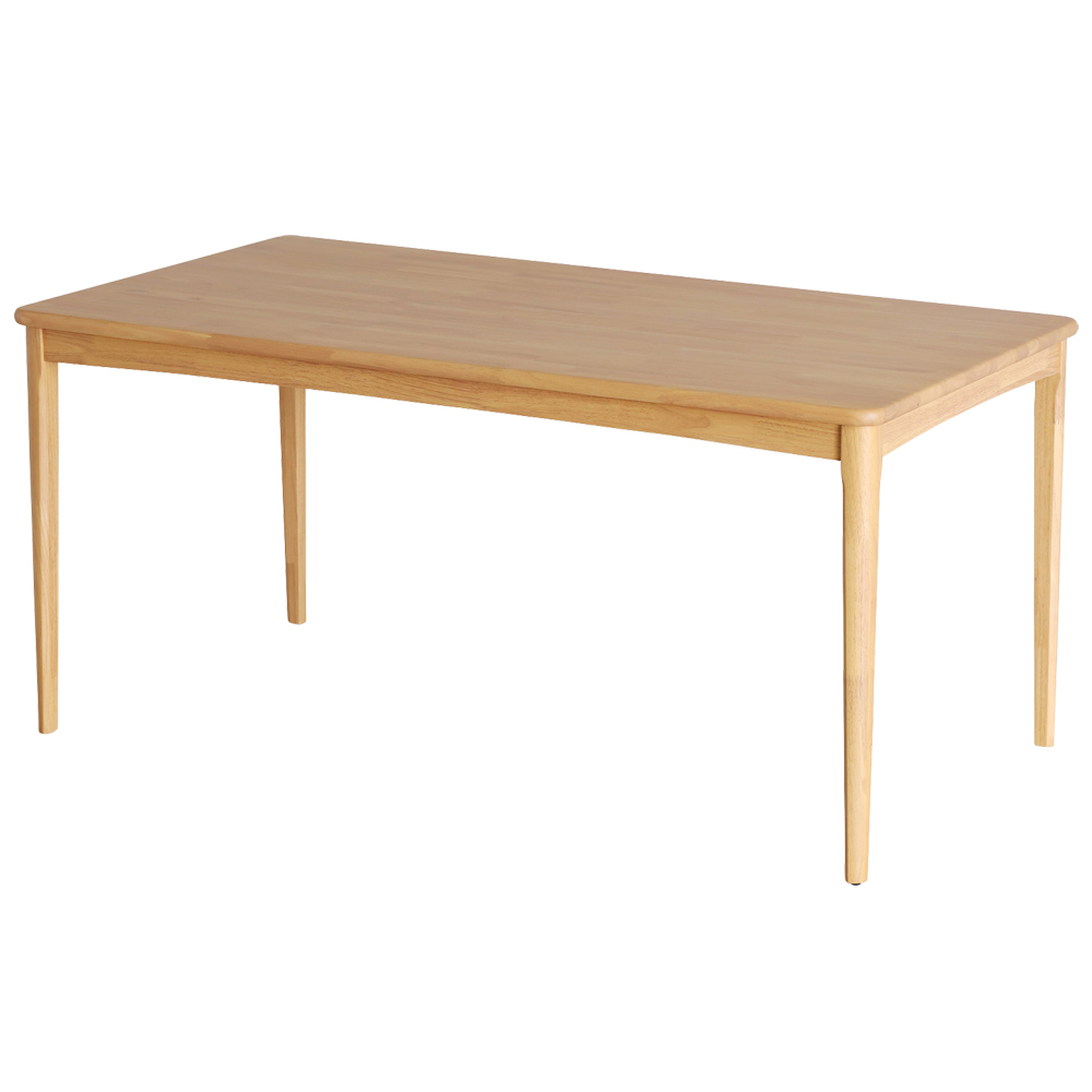 ダイニングテーブル 幅150cm 4人 4人掛け 4人用 単品 長方形木製 テーブル 食卓 天然木 ラバーウッド ウォールナット突板 シンプル 北欧  RDT