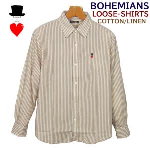 Bohemians (ボヘミアンズ)　レギュラーカラーシャツ　STRIPE（ストライプ）ルーズフィッ...
