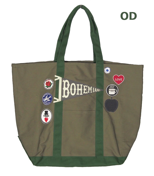 BOHEMIANS（ボヘミアンズ） トートバッグ「ミックスワッペン＆コンビ