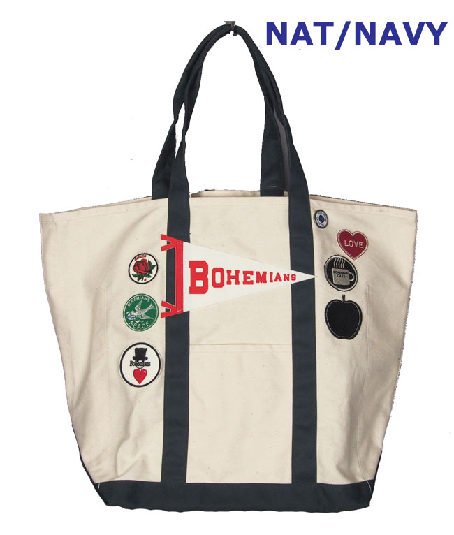 BOHEMIANS（ボヘミアンズ） トートバッグ「ミックスワッペン＆コンビ