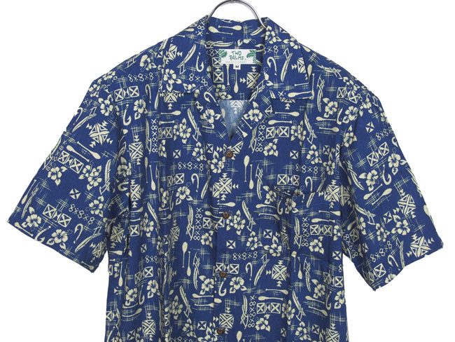 TWO PARMS アロハシャツ HOOK made in HAWAII レーヨン100％ ハワイで