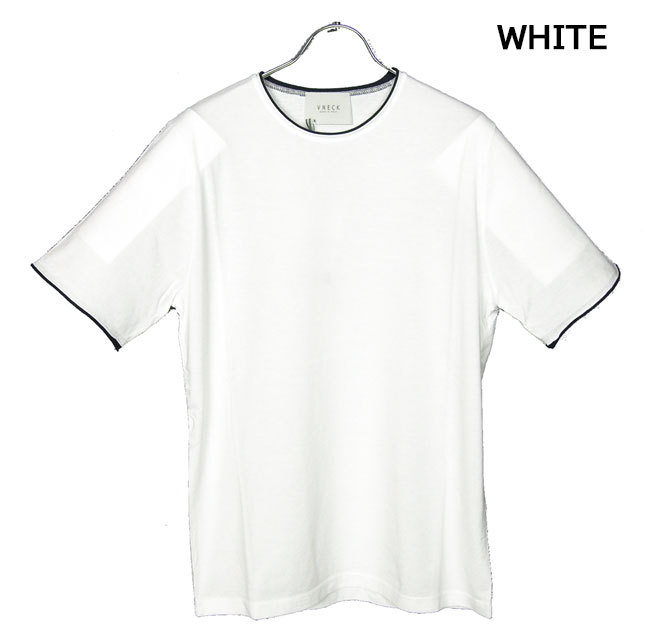 VNECK V-NECK ブランド(ブイネック) リブカラーTシャツ