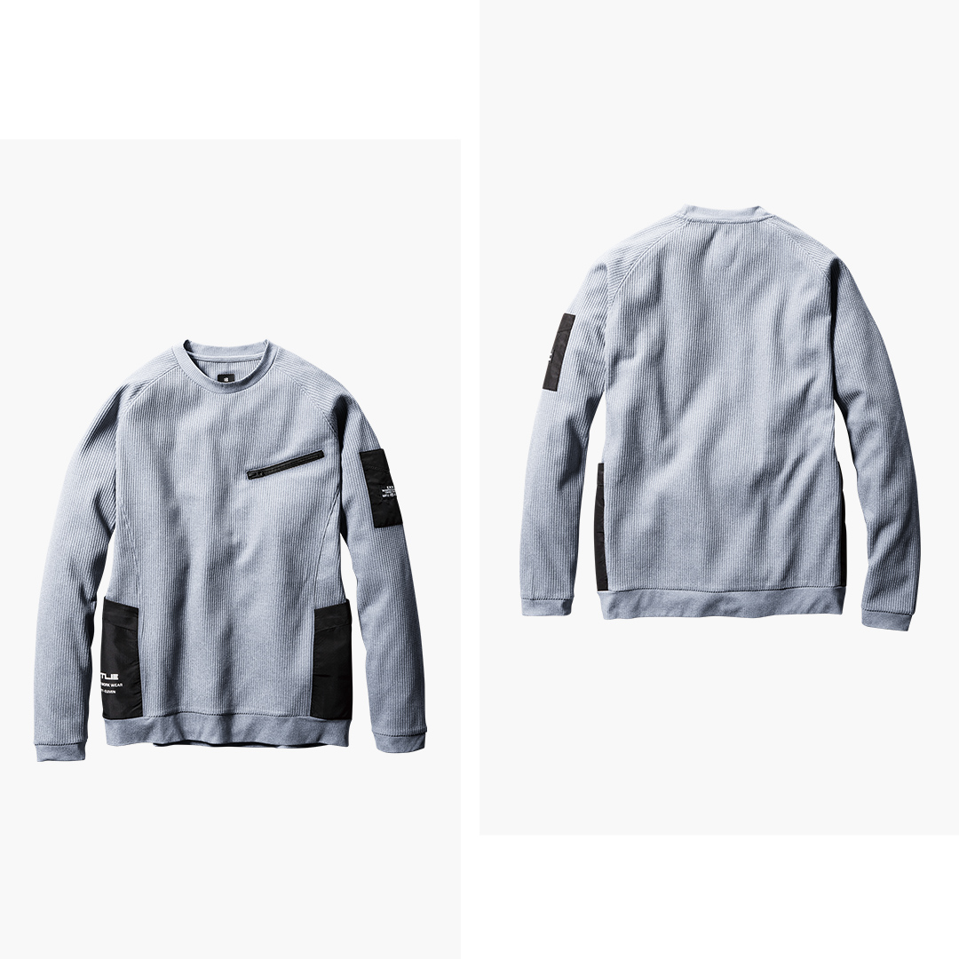 BURTLE バートル 4080 長袖 Tシャツ 消臭テープ メンズ レディース 秋冬 作業服 作業着 ワッフル エンジニアシャツ