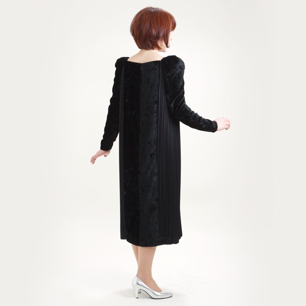 フォーマル レディース レンタル 結婚式 服装 9号 黒 ワンピース 3330