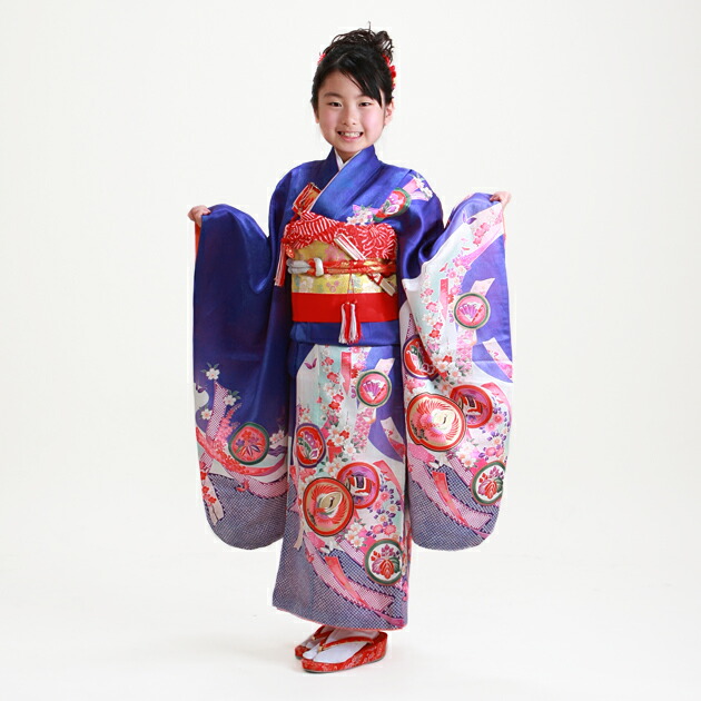 七五三 着物 7歳 女の子 着物レンタル 5歳 105 送料無料 : 貸衣装