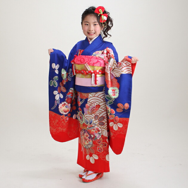 七五三　5～7歳着物 七五三 着物 7歳 女の子 着物レンタル 5歳 116 送料無料 : 貸衣装