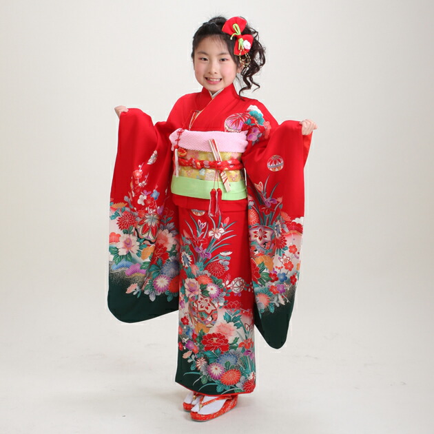 ゆ★七五三着物 七五三 着物 7歳 女の子 着物レンタル 5歳 132 送料無料 : 貸