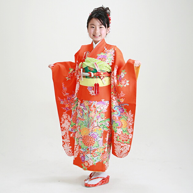 七五三 子供　着物　5歳　7歳 七五三 着物 7歳 女の子 着物レンタル 5歳 カ 送料無料 : 貸衣装ネット