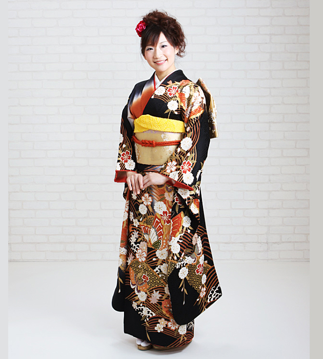 振袖レンタル 成人式 成人式着物 1月 振袖 レンタル レンタル振袖 黒