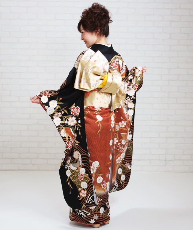 振袖レンタル 成人式 成人式着物 1月 振袖 レンタル レンタル振袖 黒