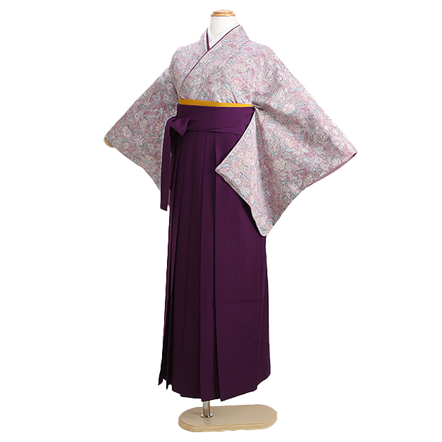 卒業式 袴セット 正絹 袴セットレディース 卒業式 袴 レンタル 先生 紫 送料無料 FAGK060 教員 卒業式 袴 レンタル 正絹 袴セット レディース 着物レンタル 紫