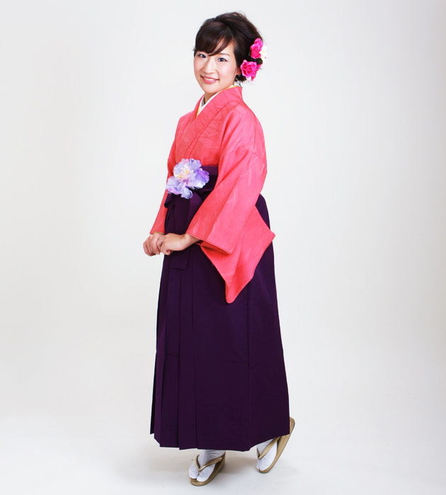 卒業式 袴セット 袴セットレディース 卒業式 袴 レンタル 先生 ショッキングピンク 無地 送料無料 FAG0032 教員 卒業式 袴 レンタル 袴セット レディース 着物レンタル