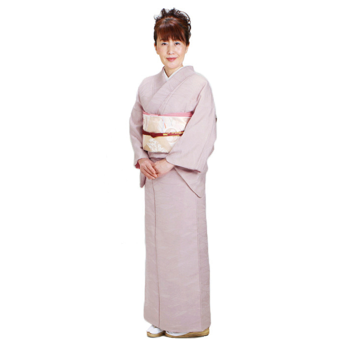 色無地 レンタル 袷 10月〜5月向け 正絹 一ツ紋 うす紫色 着物 入学式