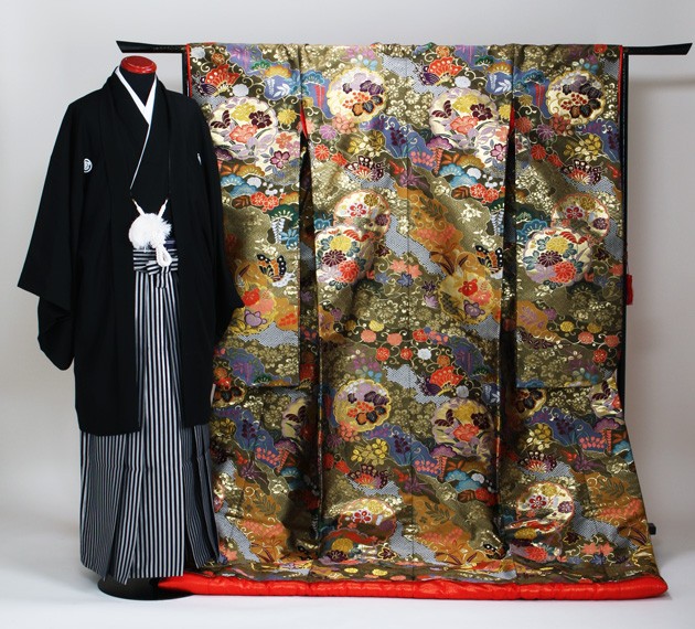 色打掛 レンタル フルセット 黒色 803 色打掛 紋付袴レンタル 打掛 レンタル 色打掛レンタル 貸衣装 リモ婚 安い 格安 往復送料無料_4