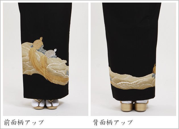 留袖 レンタル NT-608 黒留袖フルセット 結婚式 70代 送料無料 留袖レンタル 黒留袖レンタル 着物レンタル 留袖 フルセット NT-608