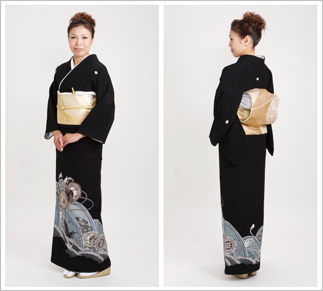 留袖 レンタル NT-721 黒留袖フルセット 結婚式 60代 70代 送料無料 留袖レンタル 黒留袖レンタル 着物レンタル 留袖 フルセット NT-721