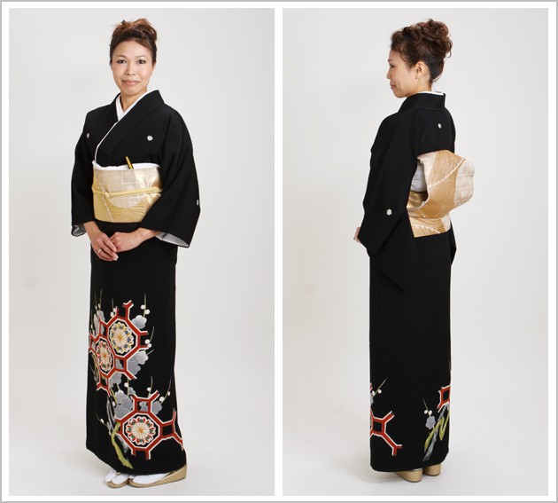 留袖 レンタル 大きいサイズ NT-L71 黒留袖フルセット 結婚式 40代 50代 送料無料 留袖レンタル 大きいサイズ 留袖レンタル50代 黒留袖レンタル 正絹