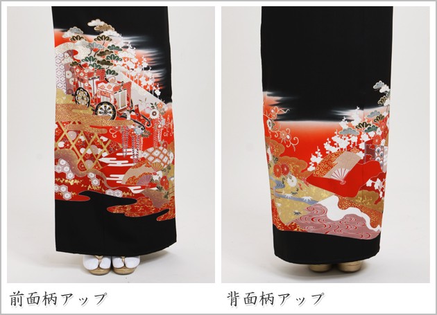 留袖 レンタル 大きいサイズ NT-L804 黒留袖フルセット 結婚式 20代 30代 送料無料 留袖レンタル 大きいサイズ 黒留袖レンタル 正絹 広巾 着物レンタル