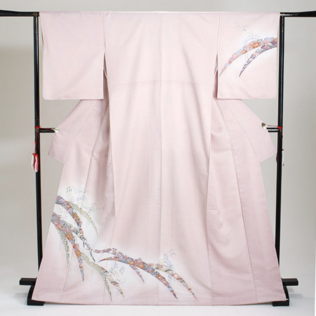 辻が花風 訪問着 新品【大島紬訪問着】 伽羅色 たたき染文様×辻が花風｜絹100％ 八掛