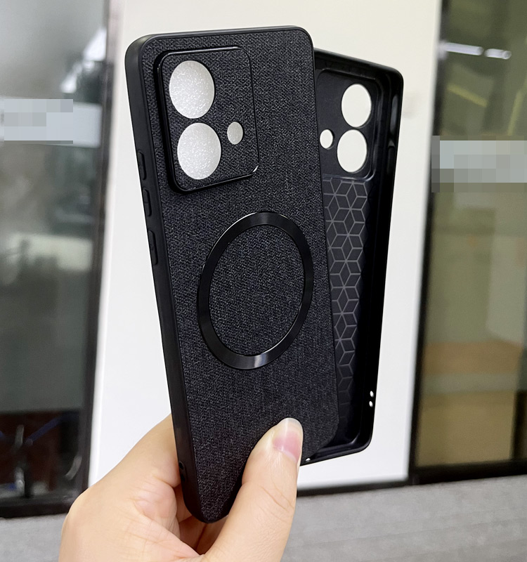Motorola Edge 40 Neo ケース 耐衝撃 カバー キャンバス調 背面レザー