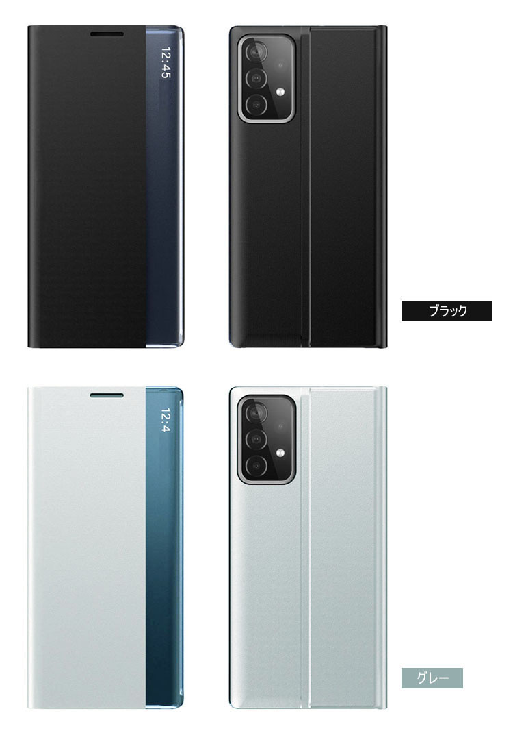 Samsung Galaxy A52 5G ケース 手帳型 かわいい シンプル 窓付き 手帳ケース PUレザー スタンド機能 レザー 手帳型 かわいいケース サムスン ギャラクシー｜it-donya｜06
