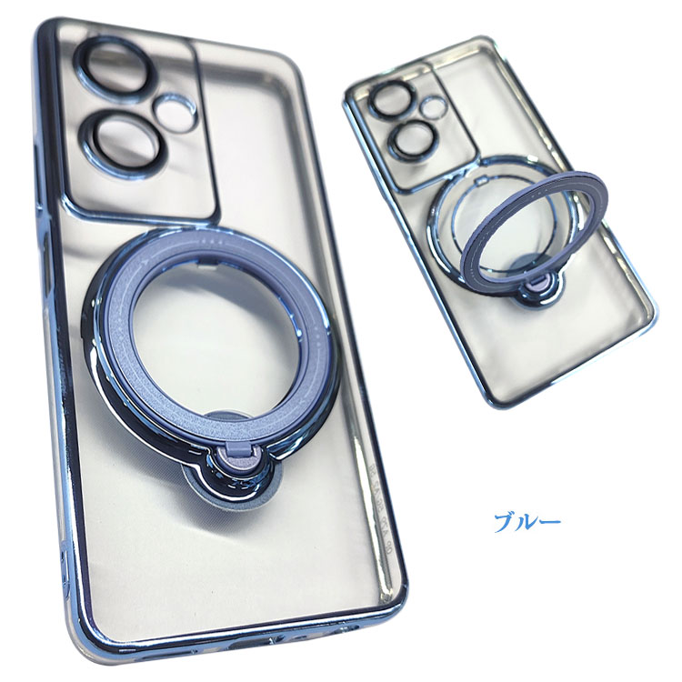 OPPO A79 5G クリアケース カメラ保護あり カバー メッキ 透明 一体型