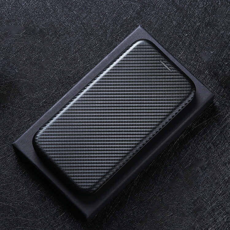 Sony Xperia Ace III SOG08 SO-53C ケース 手帳型 かわいい カバー PUレザー カード収納 紐 ストラップ付き カーボン調 おしゃれ 手帳型｜it-donya｜08