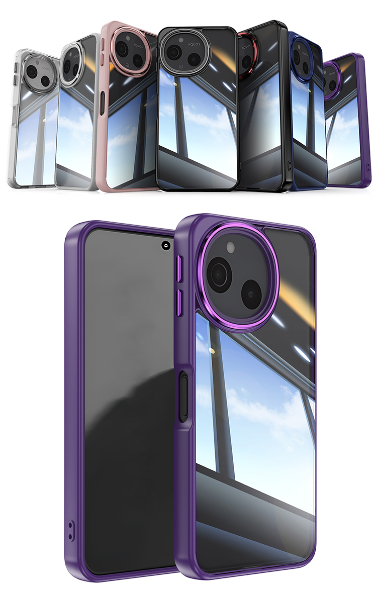 AQUOS sense9 クリアケース 耐衝撃 カバー クリア 透明 ストラップ