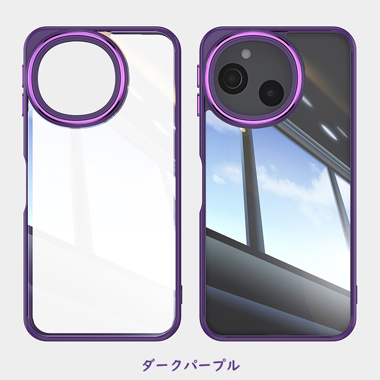 AQUOS sense9 クリアケース 耐衝撃 カバー クリア 透明 ストラップ