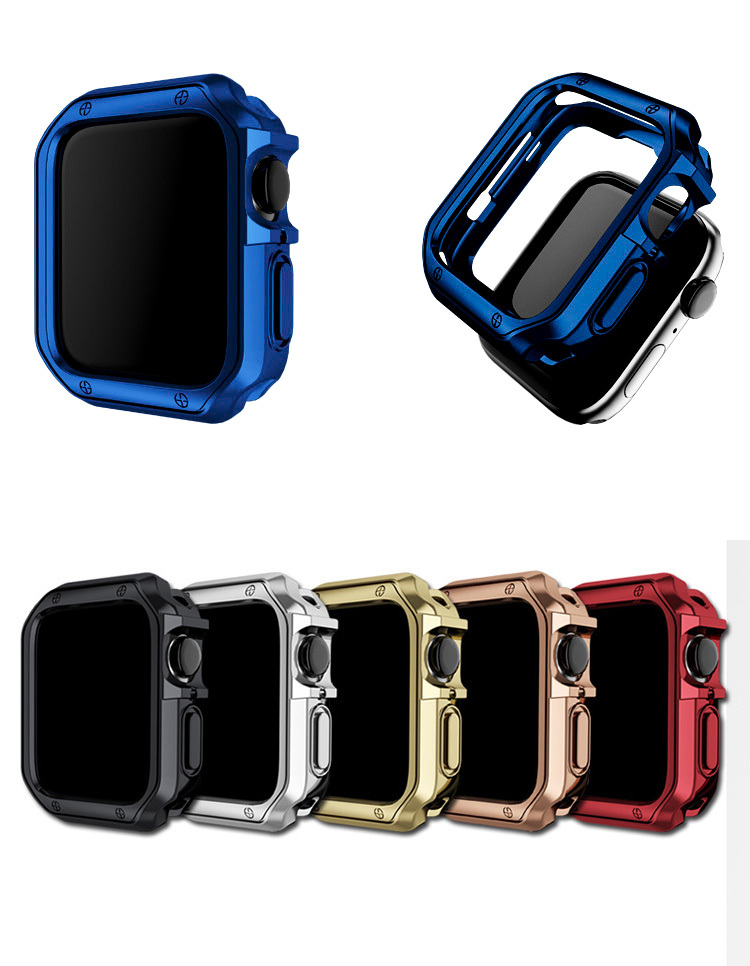 スマートフォン/携帯電話 その他 Apple Watch Series 8/7 耐衝撃 ケース/カバー TPUメッキ ソフトケース 